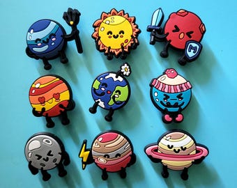 9 Space Planet Galaxy Solar System Shoe Charm