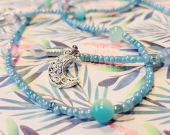 Moon Charm Sunglasses chain glass seed bead glasses chain spectacles chain Eye wear accessories