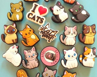 20 adornos para zapatos con forma de gato o mascota, para niñas y niños de 4 años en adelante.