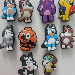 10 Cartoon Dog Bluey shoe charms jibbitz girls boys age 4+