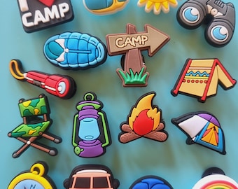 Pack of 16 Camping Outdoor shoe charms