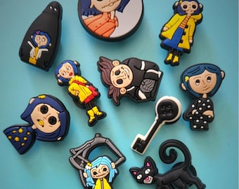 9/10 charms effrayants pour chaussures d'halloween coraline, 4 ans et plus