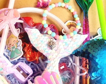 The Sparkle Mermaid Accessories Hamper Gift box Jewellery Hair stationery age 5+