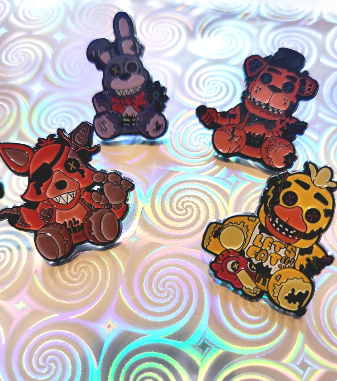 4 Piece Set Five Nights Freddy’s Spooky Pins Badge Brooch - Etsy