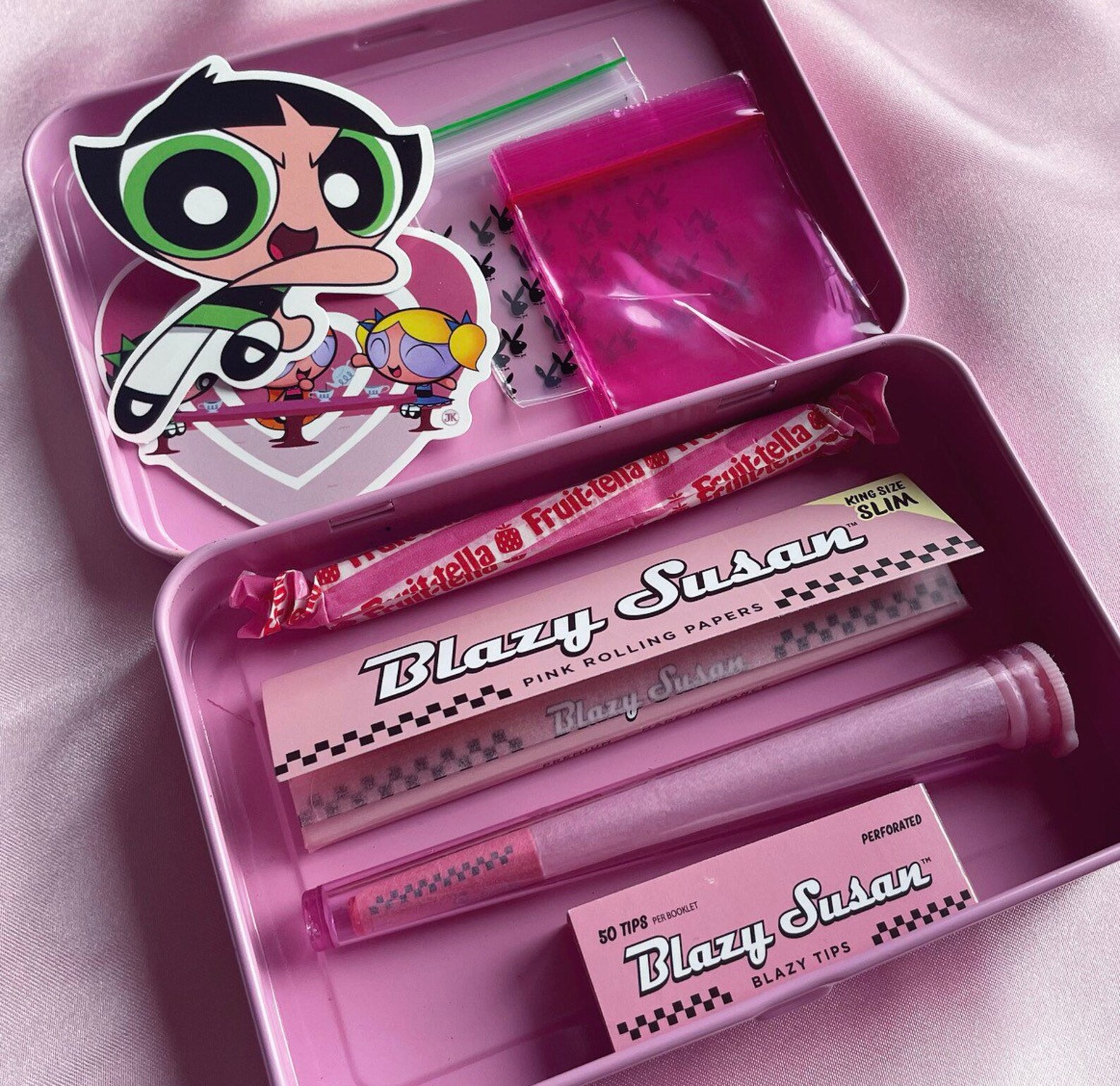 Pink Girly Stoner Tin / Kit Gift / Bundle Etsy
