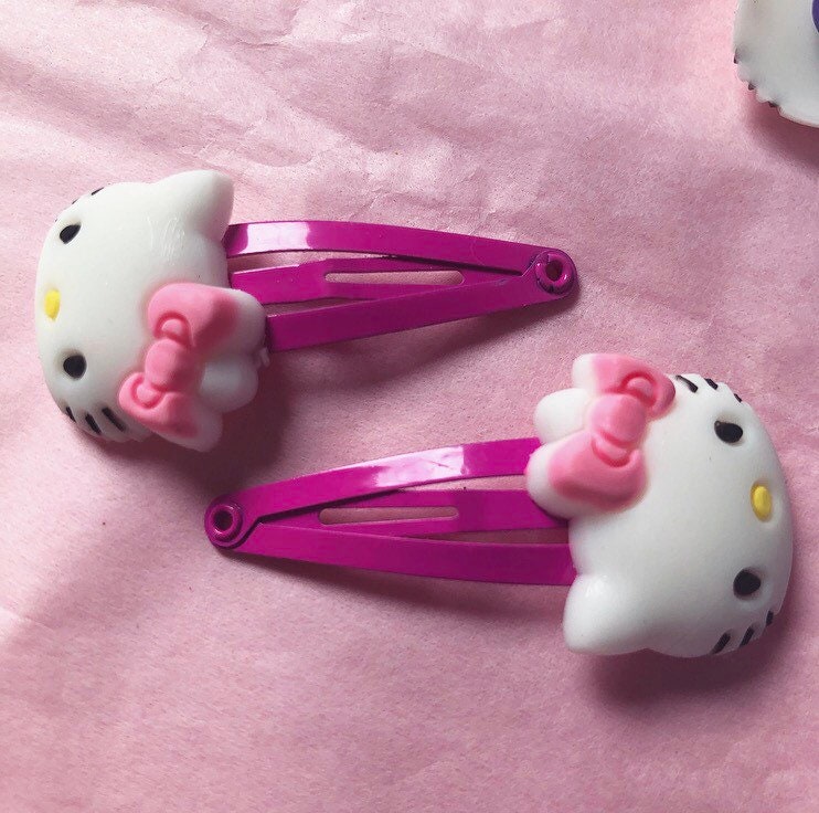 Brand New Kitty Hair Clips x2 Etsy