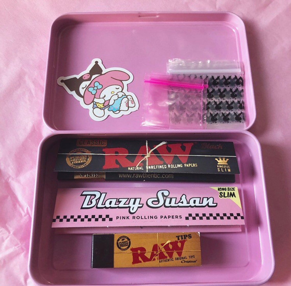 Pink Girly Stoner Tin / Kit gift / Bundle Etsy