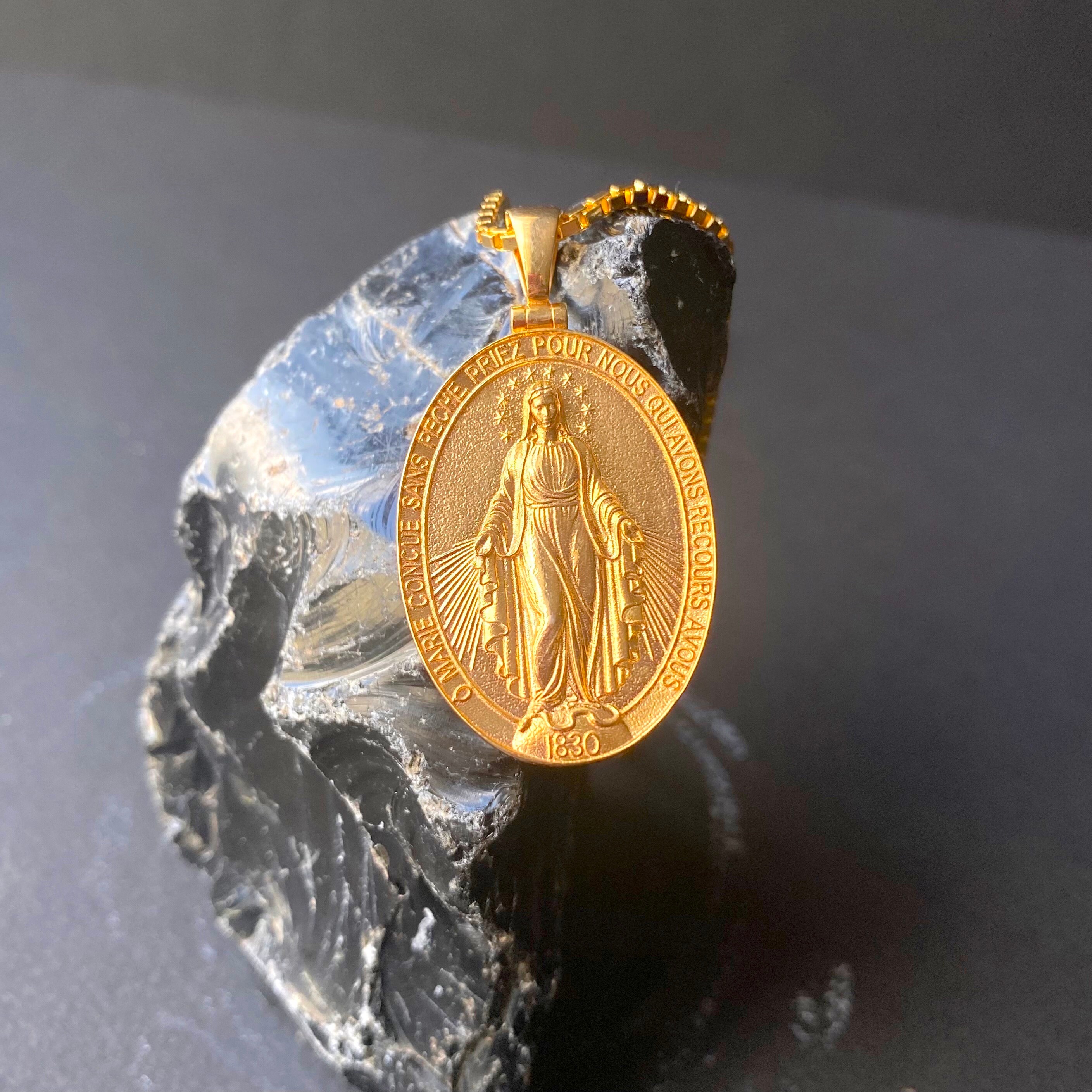 Virgin Mary Christian Women Jewelry Miraculous Religious Holy Etsy