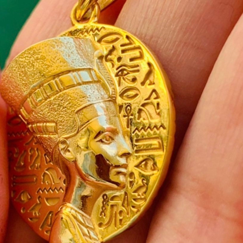 Gold Nefertiti Egyptian Necklace, 14k Goddess Pendant, 18k Hieroglyph Medallion, Egyptian Symbols Gift Shop, Unique Jewelry Gift for Wife - Etsy Gold Nefertiti Egyptian Necklace, 14k Goddess Pendant, 18k Hieroglyph Medallion, Egyptian Symbols Gift Shop, Unique Jewelry Gift for Wife - Etsy