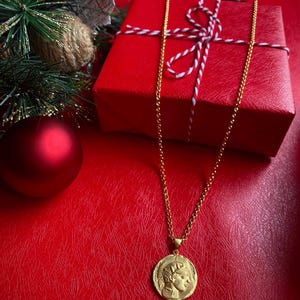 Athena Greek Coin Pendant, Unisex Owl Necklace, Owl And Athena Goddess Replica Coin Necklace, Ancient Greek Symbols Shop