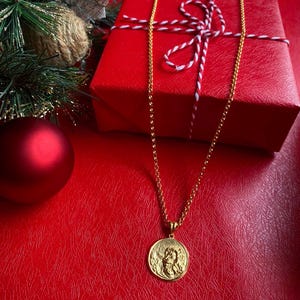 Leeuw sterrenbeeld munt ketting, gele gouden leeuw astrologie hanger voor mannen, uniseks horoscoop medaillon, huwelijksverjaardag cadeau voor echtgenoot