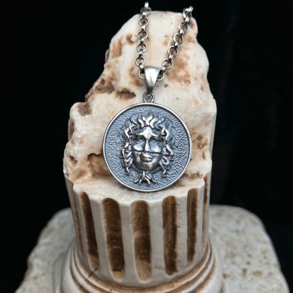 Medusa coin necklace outlet