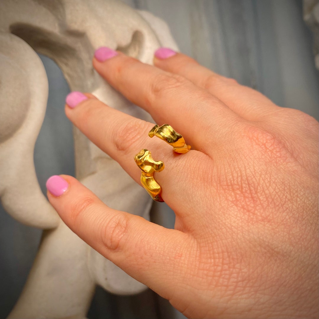 Gold Filled Seahorse Ring, Adjustable Animal Ring - Etsy