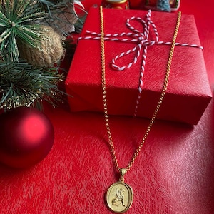 Gold Vermeil Lion Necklace, Handmade Wax Seal Pendant, Ancient Roman Griffin Pendant, Mens Winged Leo Gryphon Medallion