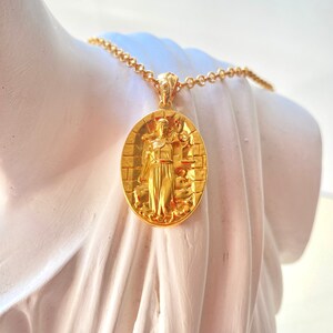 Gold Libra Zodiac Sign Necklace: Ancient Astrology Pendant image 4