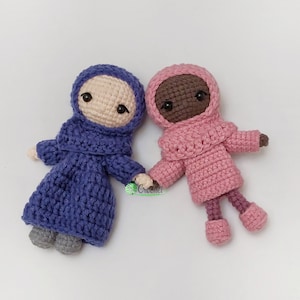 amigurumi pattern, crochet pattern, crochet hijab doll, crochet doll, amigurumi doll, Sara the hijab doll, keychain doll