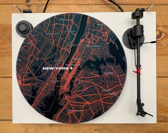Customized slipmat 12&quot; with a map of your city