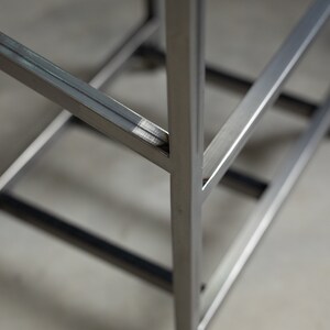 Vinyl holder Tower // Holds up to 100 LP // Metallic metal rack image 9