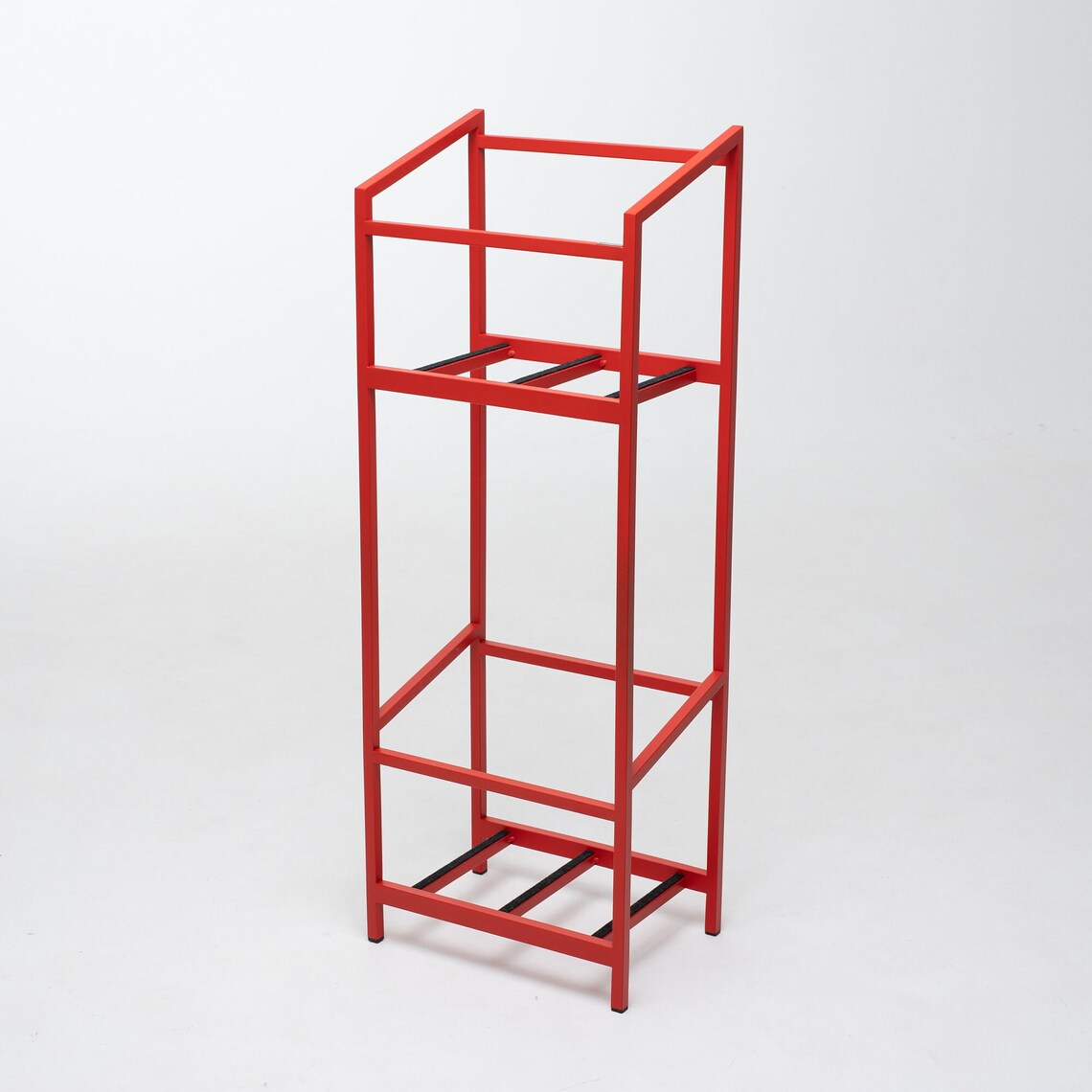 Vinyl Holder Tower // Holds up to 100 LP // Red Metal Rack - Etsy