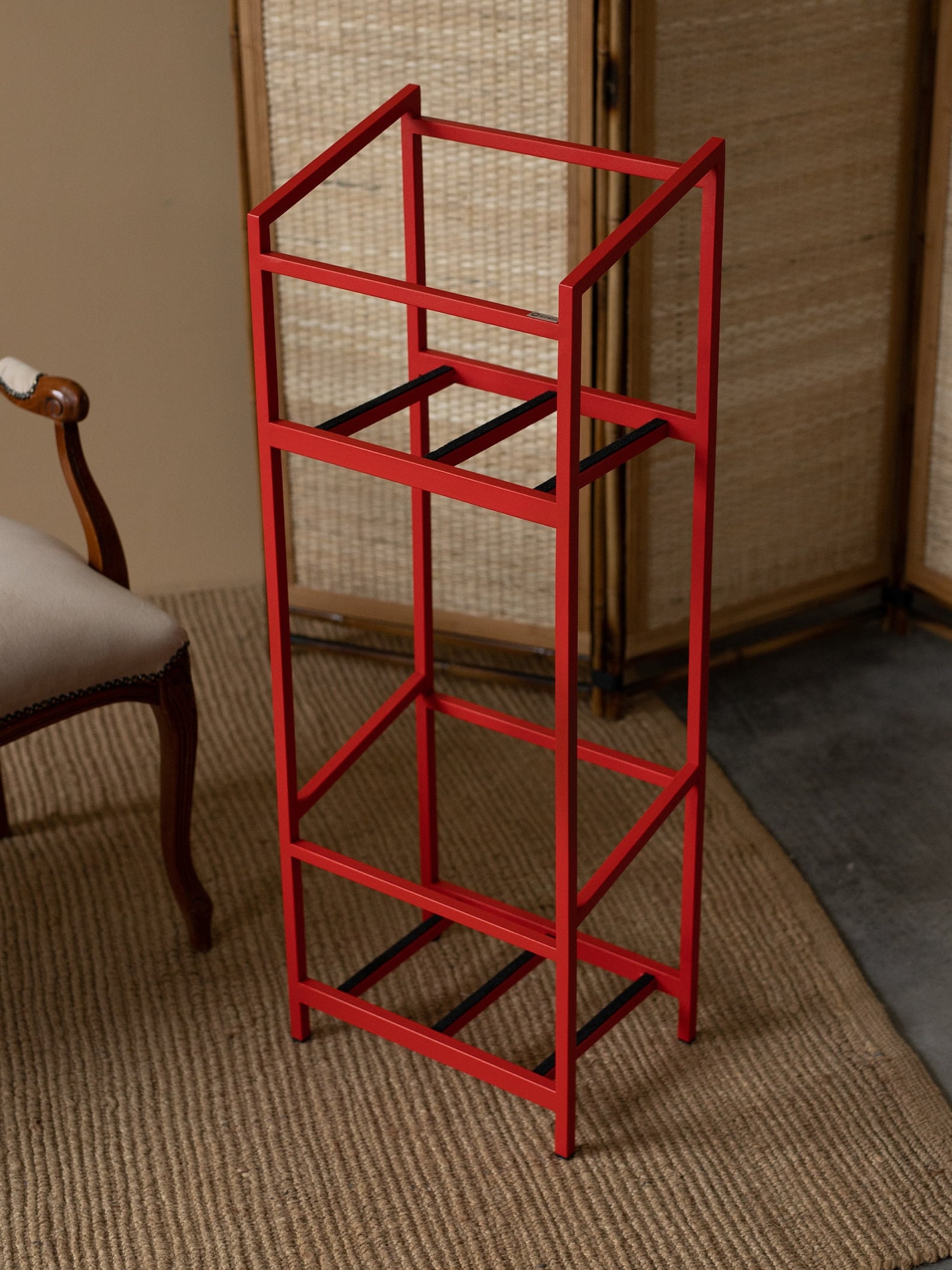 Vinyl Holder Tower // Holds up to 100 LP // Red Metal Rack - Etsy