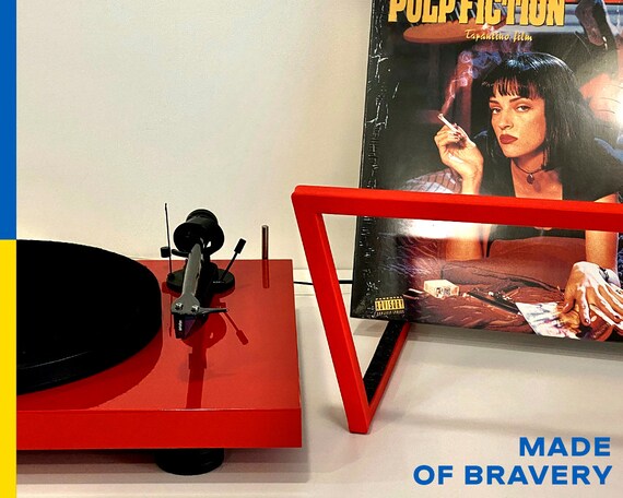 LP storage // Smart edges records stand // Display for vinyls // Red metal edition