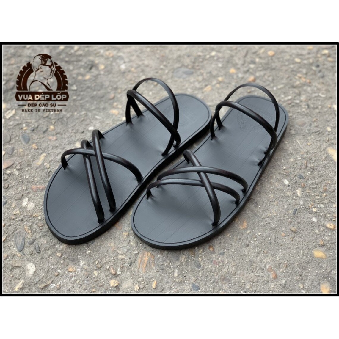 Sandalias de goma de cinco correas finas hechas a mano Etsy