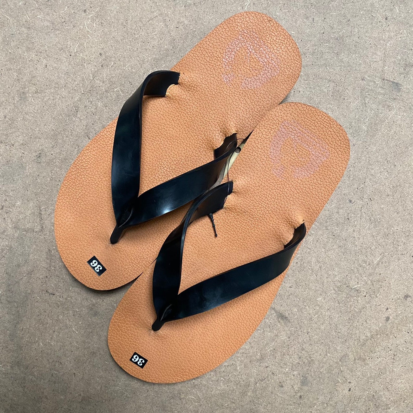 Truck tire sandals Two-layer flip-flops with yellow soles | Etsy