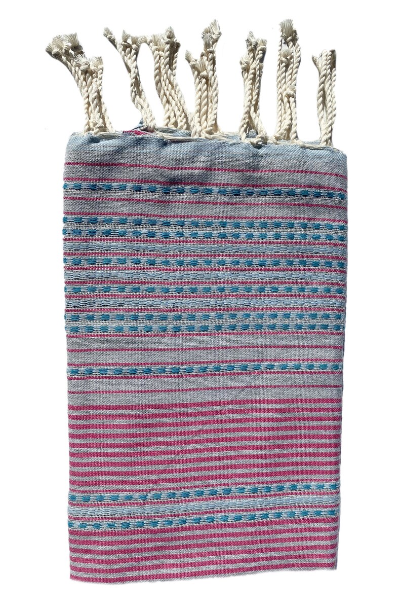 40x80 nomad sky bleu and pink stripe
