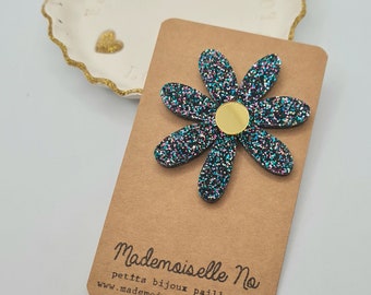 Pin's Marguerite paillettes