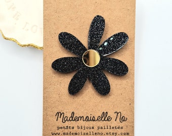 Pin's Marguerite paillettes