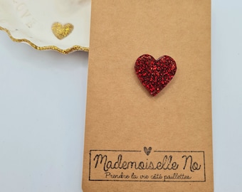 Pin's Coeur paillettes