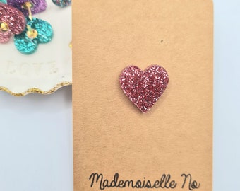 Pin's Coeur paillettes