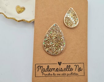 Pin's duo Gouttes paillettes