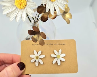 Boucles d'oreilles Maggy puces marguerites