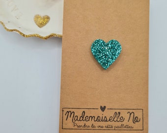 Pin's Coeur paillettes