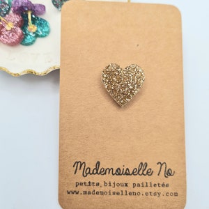 Glitter Heart Pin image 1