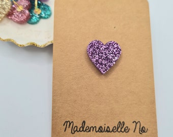 Pin's Coeur paillettes