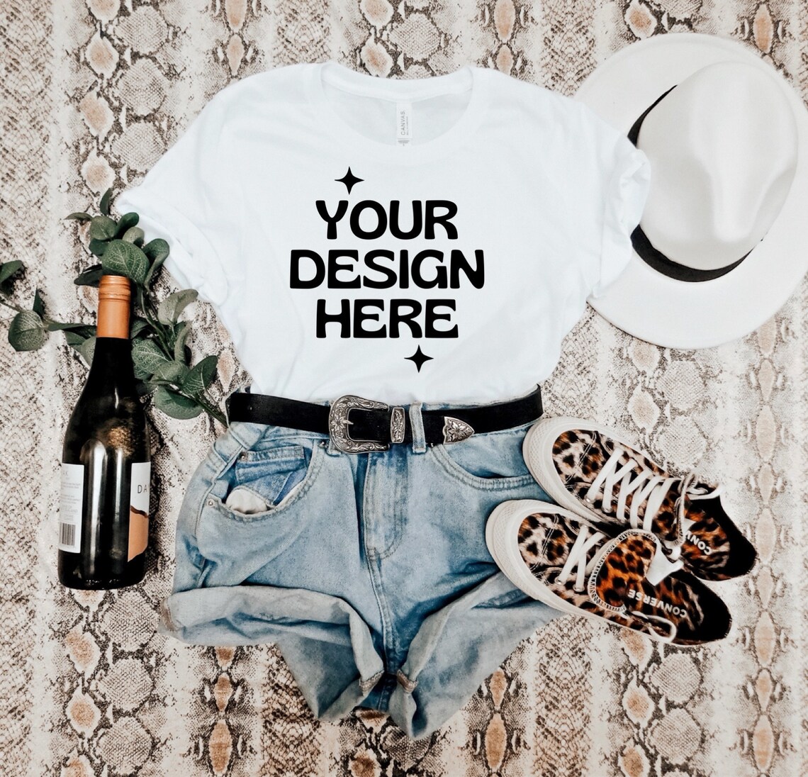 Download Boho Shirt Mockup Bella Canvas 3001 Mockup Hanging Shirt ...