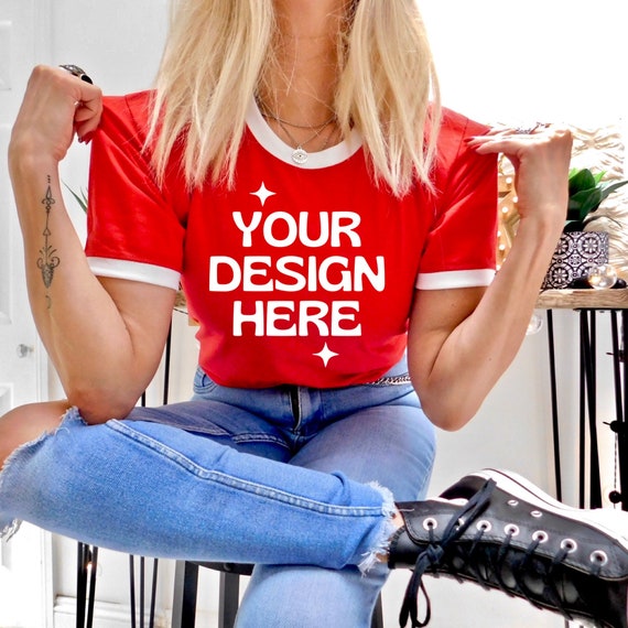 Red and white ringer tee 2025