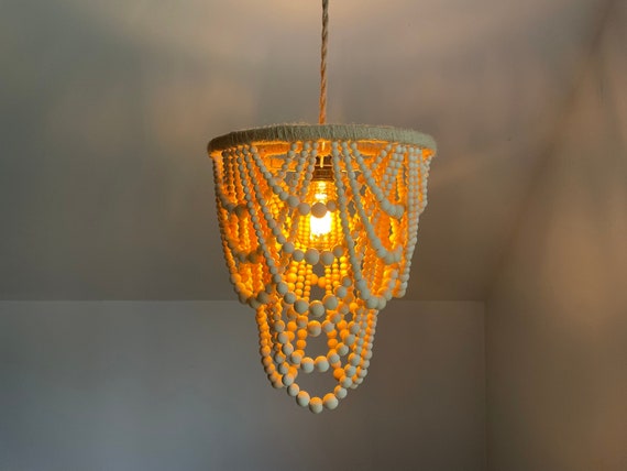 Beaded plug in pendant light deals