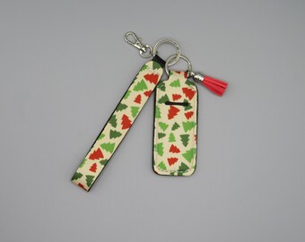 lip balm holder with wristlet, keychain lip balm holder, keychain wristlet with lip balm holder, accessory