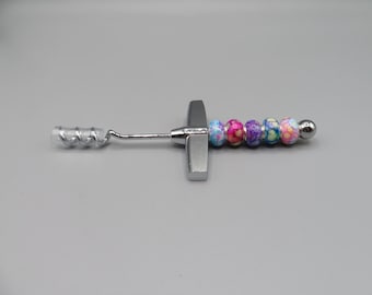 wine bottle opener, corkscrew, beaded wine bottle opener, barware, drinkware, stocking stuffer, opener, gift, bottle opener, wine opener