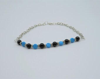 ankle bracelet, anklet, beaded ankle bracelet, summer jewelry, chain and bead anklet