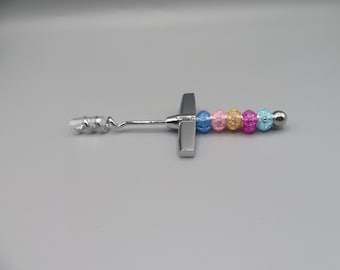 wine bottle opener, beaded wine bottle opener, corkscrew, bottle opener, barware, drinkware, wine opener, opener, gift