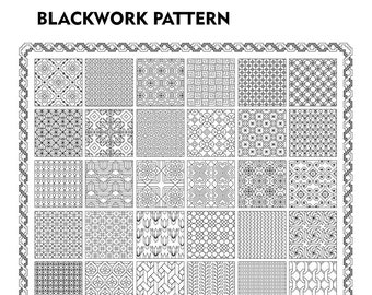 Blackwork Pattern Etsy