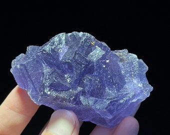 Natural Blue Fluorite Specimen 2pcs Raw Crystal Mineral Decor