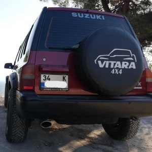 Spare Tire Cover Vitara 4x4 Design, PVC Wheel Cover, Soft Tyre Cover, UV Protection Spare Cover, Custom 4x4 Tire Cover, All Size
