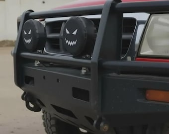 Mad Smile Off Road Light Cover: Faux Leather LED Lamp Protector