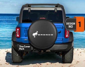Ford Bronco Spare Tire Cover, PVC Wheel Cover, Soft Tyre Cover, UV Protection Spare Cover, Custom Bronco Tire Cover, All Size - 1st Style