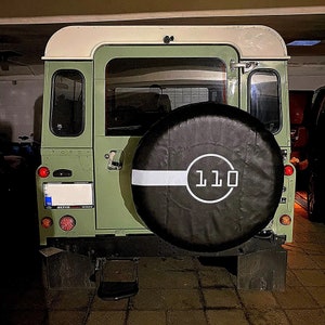 Cubierta de neumático de repuesto Land Rover 110, cubierta de rueda de PVC, cubierta de neumático suave, cubierta de repuesto de protección UV, cubierta de neumático 4x4 personalizada, todos los tamaños